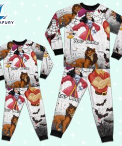 Custom Disney Villain Power Colorful Pajamas - Movie Cartoon Holiday Pajamas