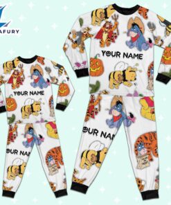 Custom Disney Winnie the Pooh Andn Friends Simple Pajamas - Movie Cartoon Holiday Pajamas