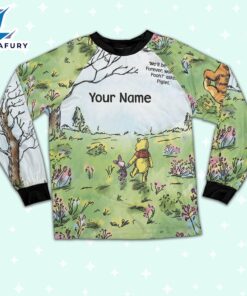 Custom Disney Winnie the Pooh Artwork Colorful Pajamas - Movie Cartoon Holiday Pajamas