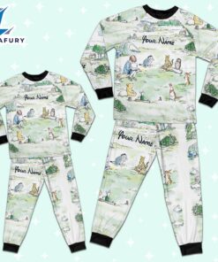 Custom Disney Winnie the Pooh Book Colorful Pajamas - Movie Cartoon Holiday Pajamas