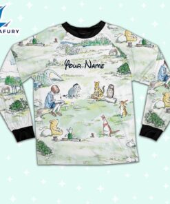 Custom Disney Winnie the Pooh Book Colorful Pajamas - Movie Cartoon Holiday Pajamas