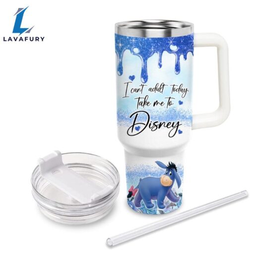 Custom Name Eeyore Printed Tumbler With Handle