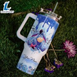 Custom Name Eeyore Printed Tumbler With Handle