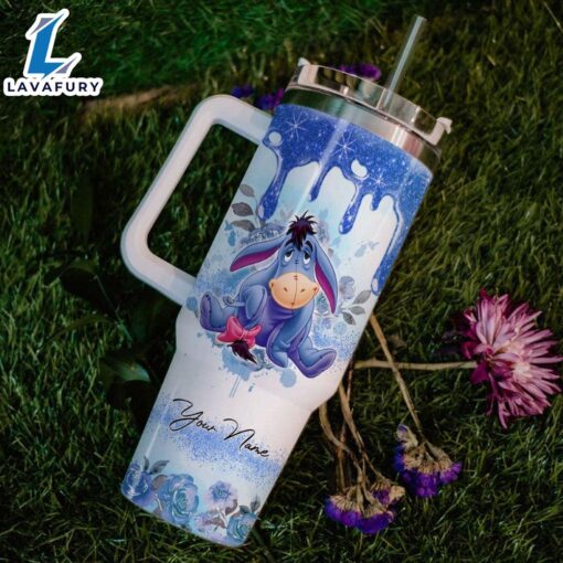 Custom Name Eeyore Printed Tumbler With Handle