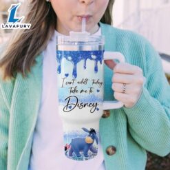 Custom Name Eeyore Printed Tumbler With Handle