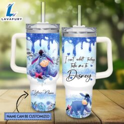 Custom Name Eeyore Printed Tumbler With Handle