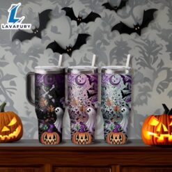 Custom Name Halloween Themed Tumbler With Handle