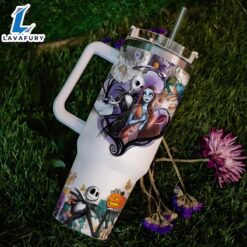 Custom Name Jack Skellington 3D Flower Tumbler