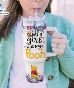 Custom Name Just Pooh Printed Tumbler