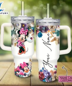 Custom Name Minnie Mouse Printed Tumbler