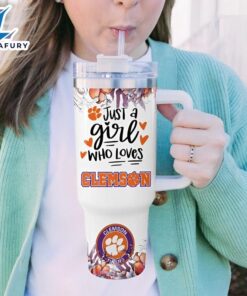 Custom Name Tigers Mascot Floral Design Tumbler