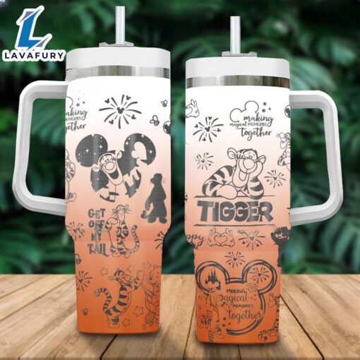 Custom Name Tigger Pattern Tumbler