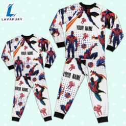 Custom Spiderman 2099 Colorful Pajamas - Movie Cartoon Holiday Pajamas