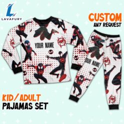 Custom Spiderman Miles Morales Colorful Pajamas - Family Disneyland Matching Pajamas Set