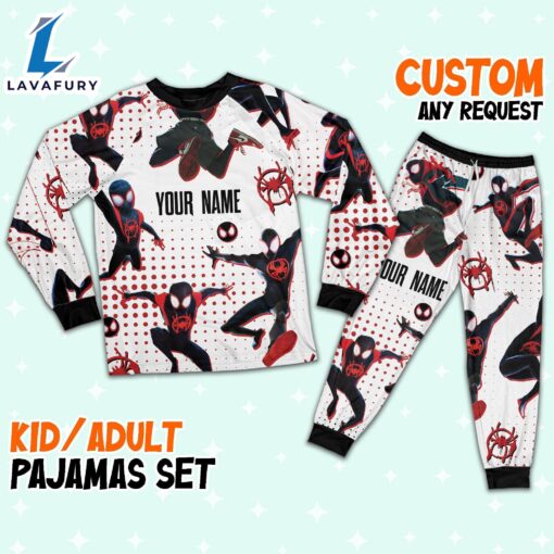 Custom Spiderman Miles Morales Colorful Pajamas – Family Disneyland Matching Pajamas Set