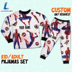 Custom Spiderman Peter B Parker Colorful Pajamas - Family Disneyland Matching Pajamas Set