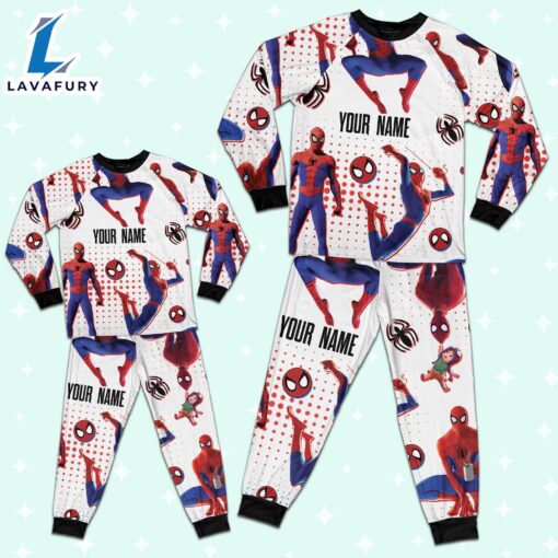 Custom Spiderman Peter B Parker Colorful Pajamas – Family Disneyland Matching Pajamas Set