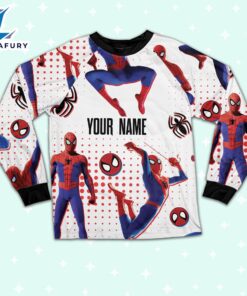 Custom Spiderman Peter B Parker Colorful Pajamas - Family Disneyland Matching Pajamas Set