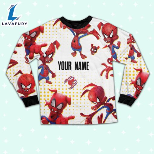 Custom Spiderman Spiderham Colorful Pajamas – Movie Cartoon Holiday Pajamas