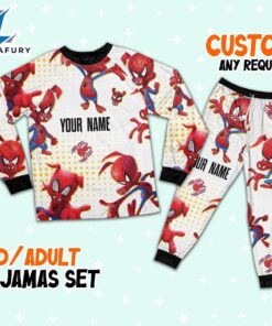 Custom Spiderman Spiderham Colorful Pajamas…