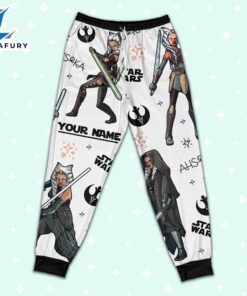 Custom Star Wars Ahsoka Tano Colorful Pajamas - Movie Cartoon Holiday Pajamas