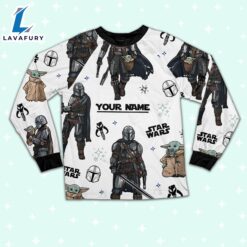 Custom Star Wars Mandalorian Colorful Pajamas - Movie Cartoon Holiday Pajamas