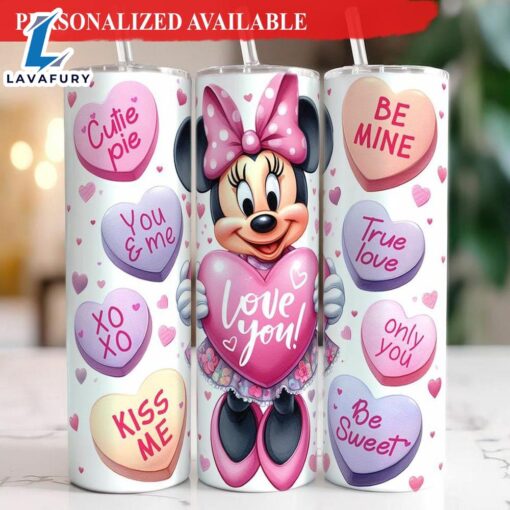 Cute Minnie Valentine Mouse 20oz Tumbler