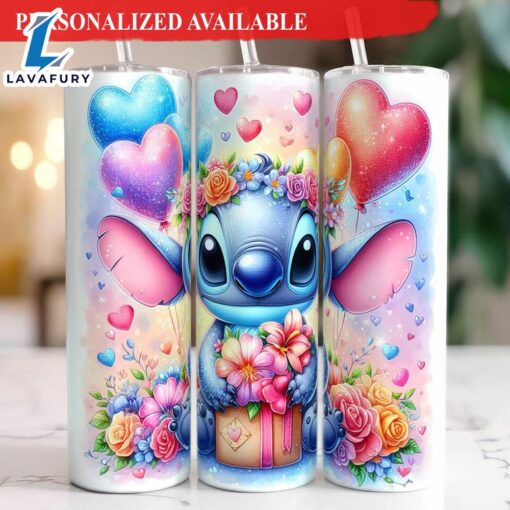 Cute Stitch Valentine 20oz Tumbler