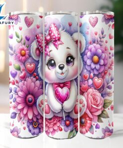 Cute Teddy Bear Valentines Tumbler…