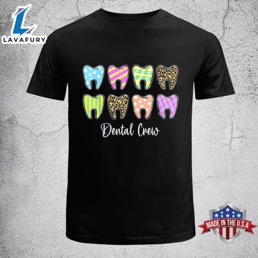 Cute Teeth Leopard Dental Crew Christians Cute Easter Shirt