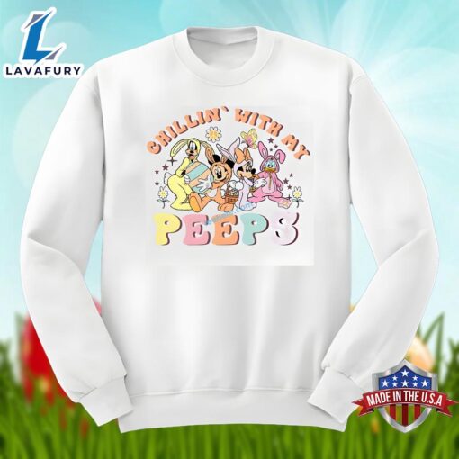 Disney Characters Easter Chillin With My Peeps Shirt Idea