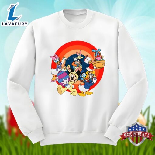 Disney Characters With Easter Eggs Bunny Unisex Shirt