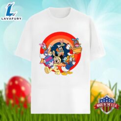 Disney Characters With Easter Eggs Bunny Unisex Shirt