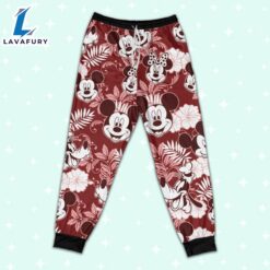 Disney Mickey Minnie Goofy Seamless Summer Tropical Red Style Pajamas Set - Family Disneyland Matching Pajamas Set