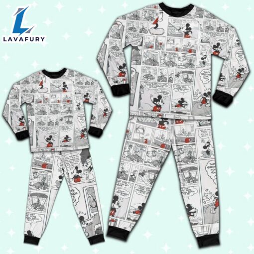 Disney Mickey Mouse Retro Comic Life Style – Family Disneyland Matching Pajamas Set