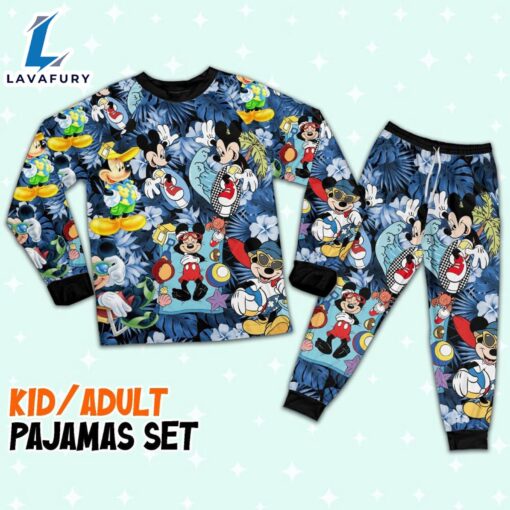 Disney Mickey Mouse Summer Vacation – Family Disneyland Matching Pajamas Set