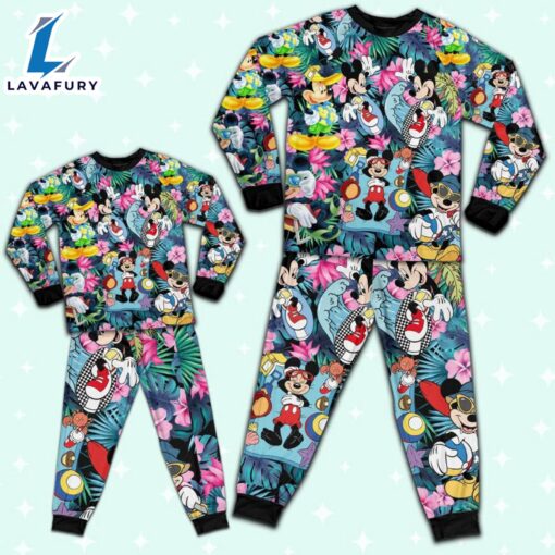 Disney Mickey Mouse Tropical Summer Vacation – Family Disneyland Matching Pajamas Set