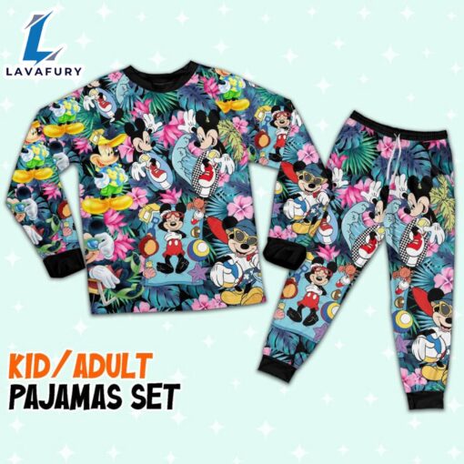 Disney Mickey Mouse Tropical Summer Vacation – Family Disneyland Matching Pajamas Set