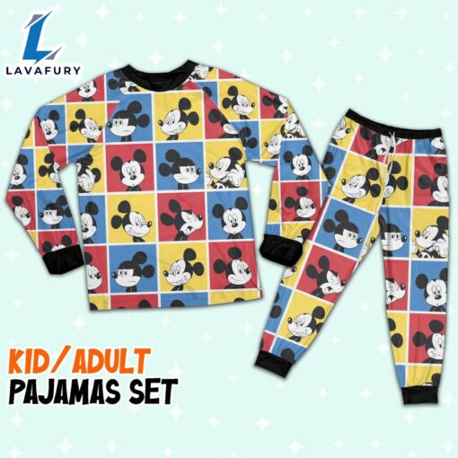 Disney Mickey Mouse Vintage Pop Art Emotion – Family Disneyland Matching Pajamas Set