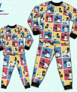 Disney Mickey Mouse Vintage Pop Art Emotion - Family Disneyland Matching Pajamas Set