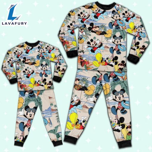 Disney Mickey on the Beach Summer Vacation – Family Disneyland Matching Pajamas Set