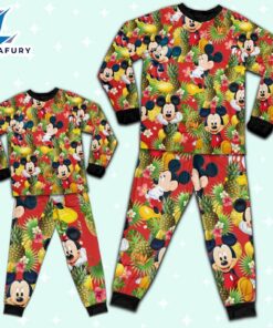 Disney Mickey Seamless Pineapple Summer Tropical - Family Disneyland Matching Pajamas Set