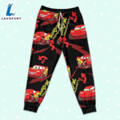 Disney Pixar Cars Lightning Mcqueen Black and Red Pajamas Set - Movie Cartoon Holiday Pajamas