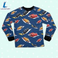 Disney Pixar Cars Lightning Mcqueen Fabric Pattern Pajamas Set - Movie Cartoon Holiday Pajamas