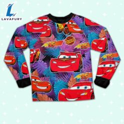 Disney Pixar Cars Lightning Mcqueen Summer Tropical Paradise Pajamas Set - Movie Cartoon Holiday Pajamas