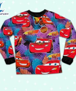 Disney Pixar Cars Lightning Mcqueen Summer Tropical Paradise Pajamas Set - Movie Cartoon Holiday Pajamas