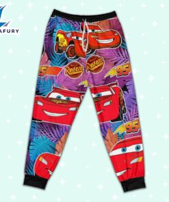 Disney Pixar Cars Lightning Mcqueen Summer Tropical Paradise Pajamas Set - Movie Cartoon Holiday Pajamas