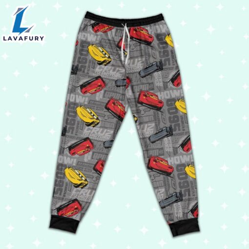 Disney Pixar Cars Multicolor Car Toss Fabric Texture Pajamas Set – Movie Cartoon Holiday Pajamas