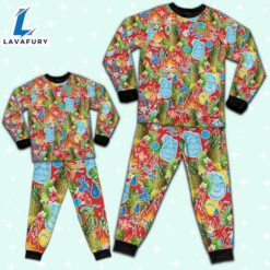 Disney Pixar Elemental Ember and Wade Seamless Pineapple Summer Tropical Pajamas Set - Movie Cartoon Holiday Pajamas