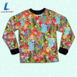 Disney Pixar Elemental Ember and Wade Seamless Pineapple Summer Tropical Pajamas Set - Movie Cartoon Holiday Pajamas